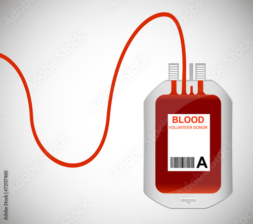 Blood Bag isolated on white