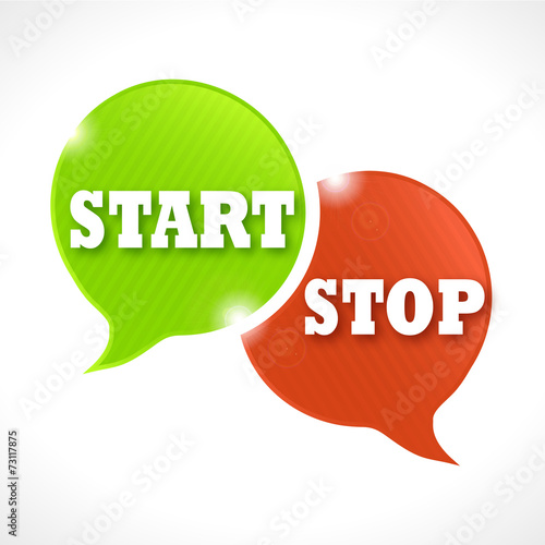 bulles rayées : start stop