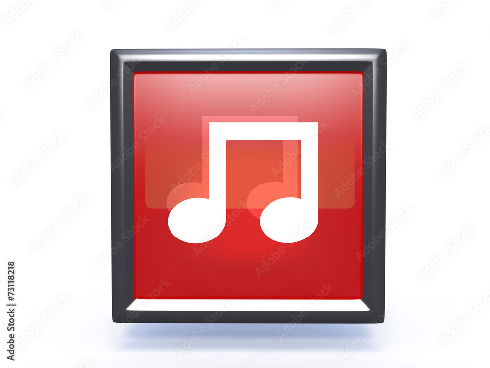 music square icon on white background music square icon on white background