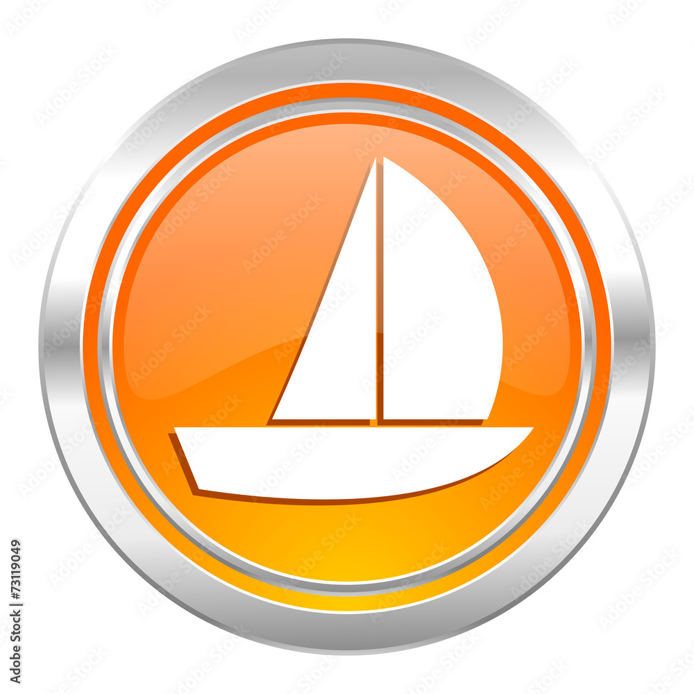 yacht icon, sail sign