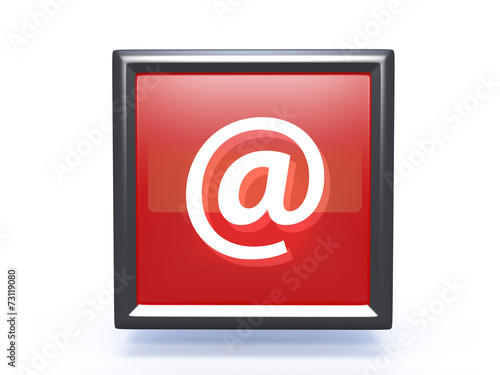 Email pointer icon on white background