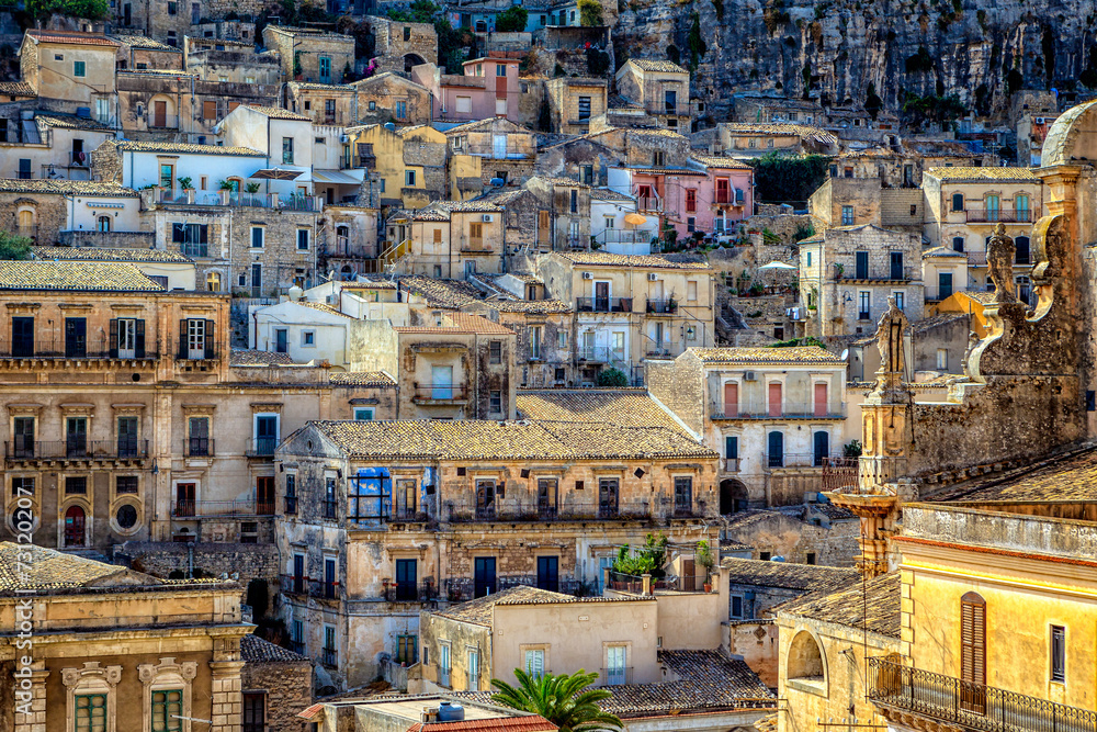 View of City of Modica from San Pietro Church