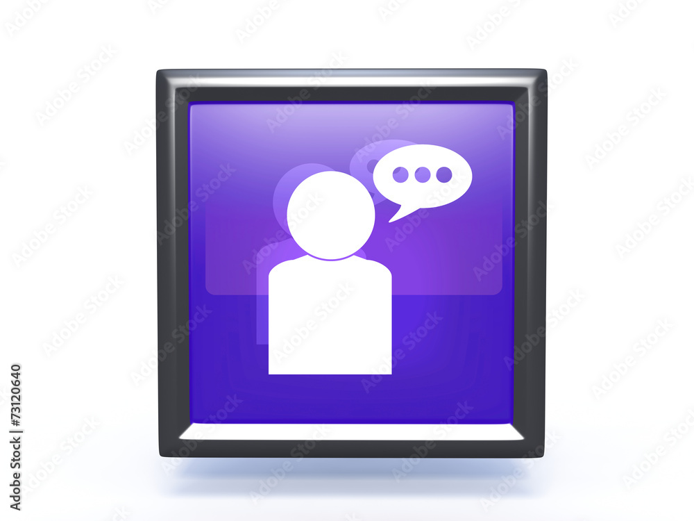 forum square icon on white background forum square icon on white background