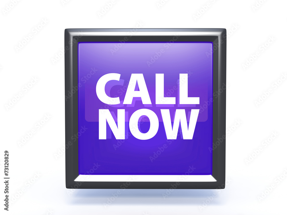 call now square icon on white background call now square icon on white background