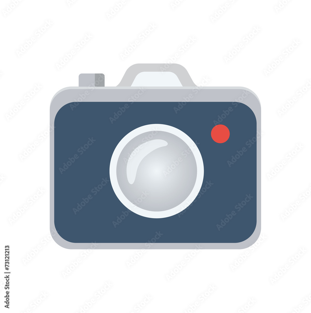 Photo camera flat icon, vector logo Photo camera flat icon, vector logo
