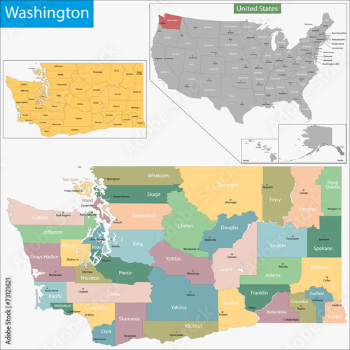 Washington map photo
