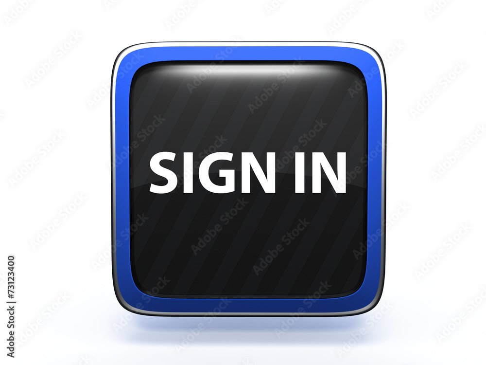 sign in square icon on white background sign in square icon on white background