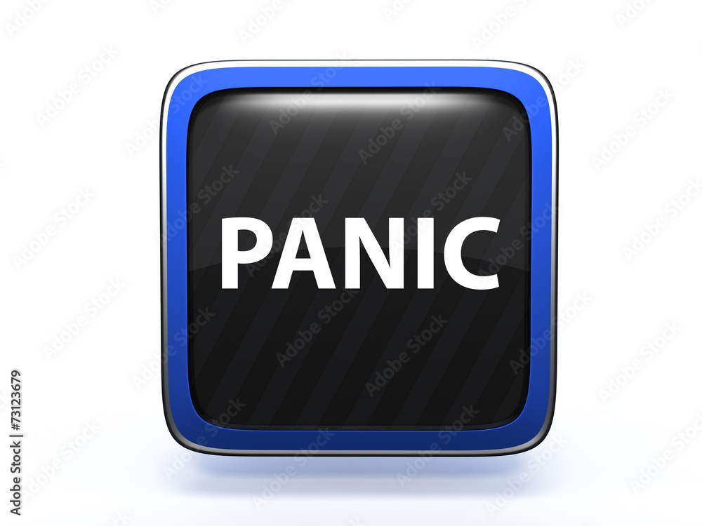 panic square icon on white background panic square icon on white background