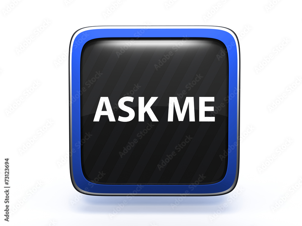 ask me square icon on white background ask me square icon on white background