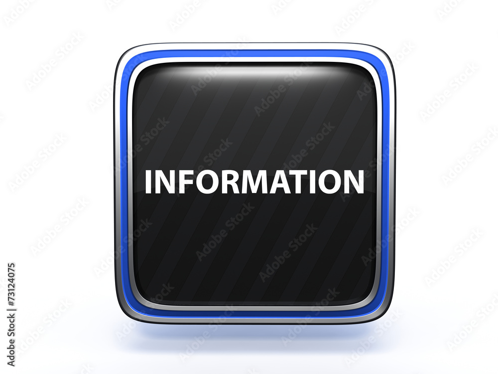 information square icon on white background information square icon on white background