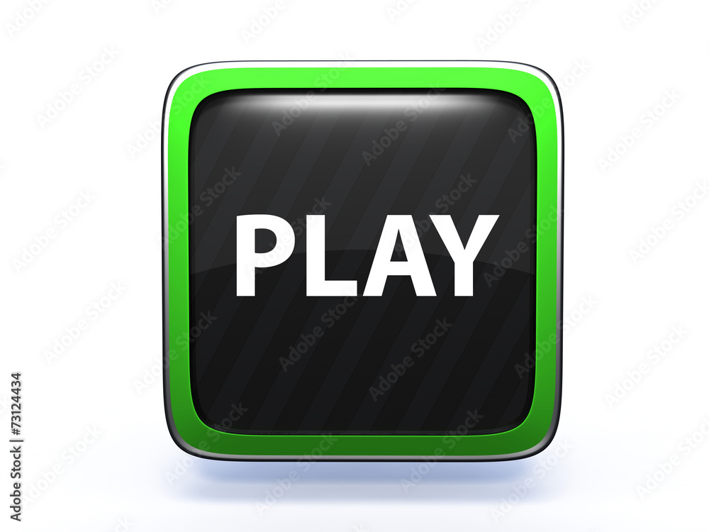 play square icon on white background play square icon on white background