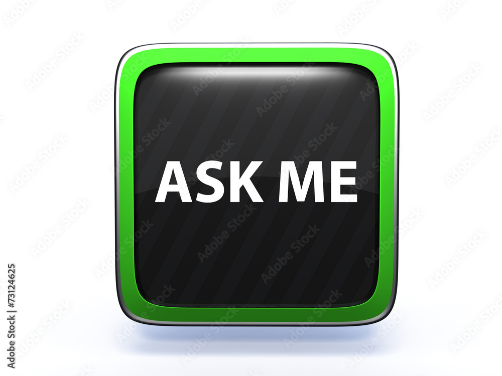 ask me square icon on white background ask me square icon on white background
