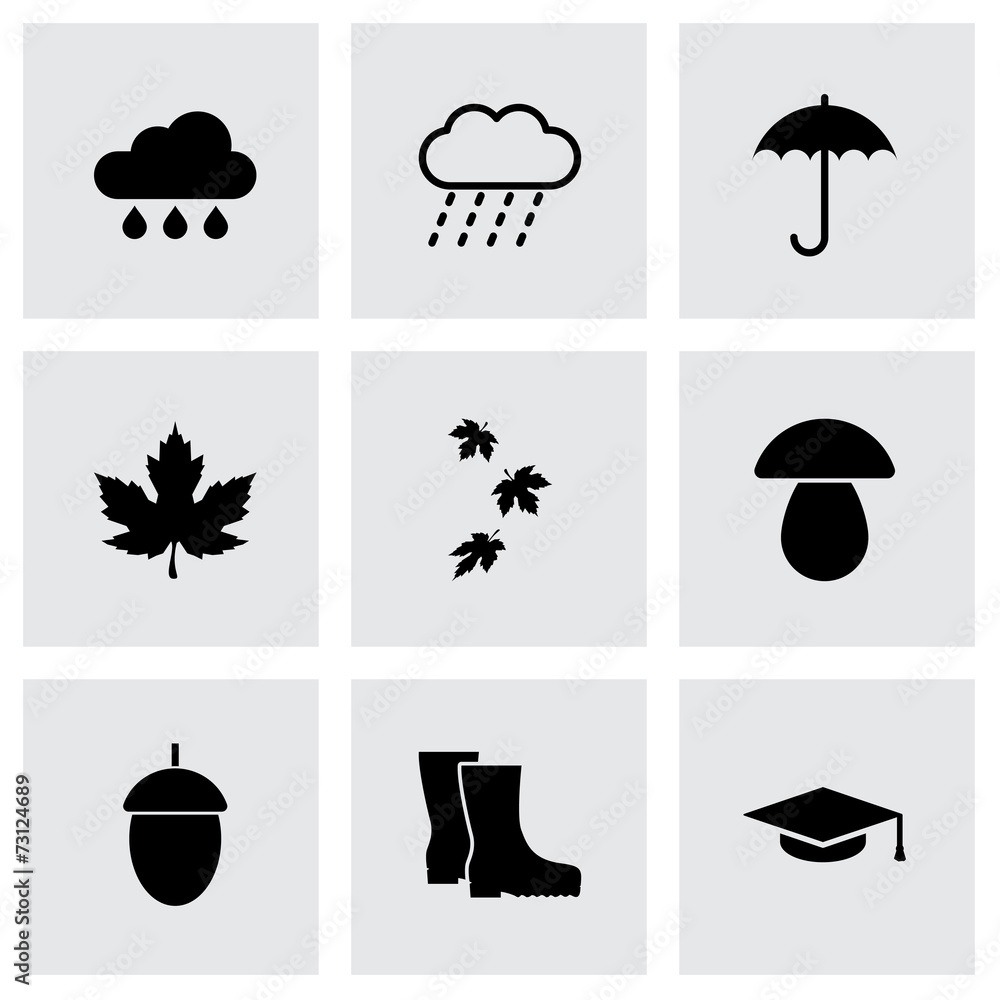 Vector black academic icon set Vector black academic icon set