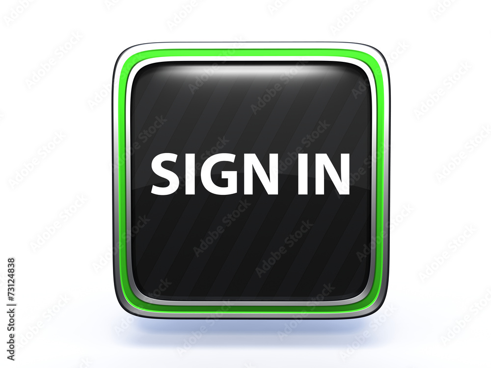 sign in square icon on white background sign in square icon on white background
