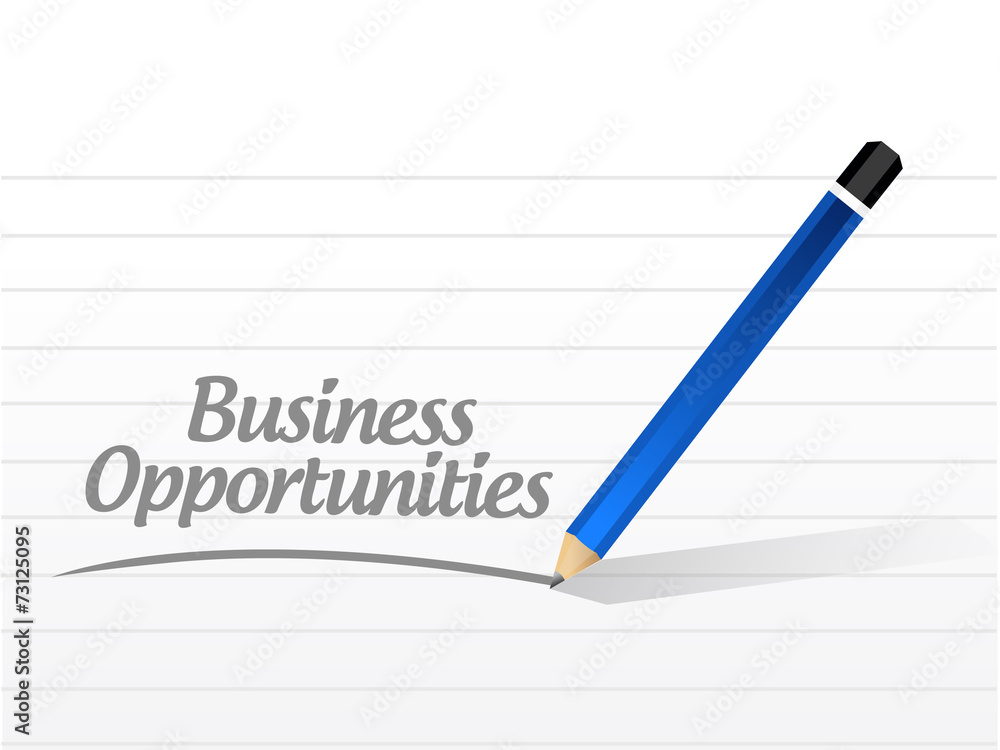 business opportunities message illustration business opportunities message illustration