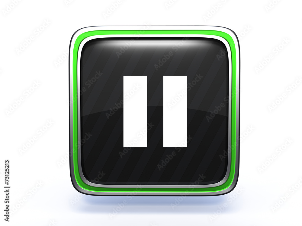 pause square icon on white background pause square icon on white background