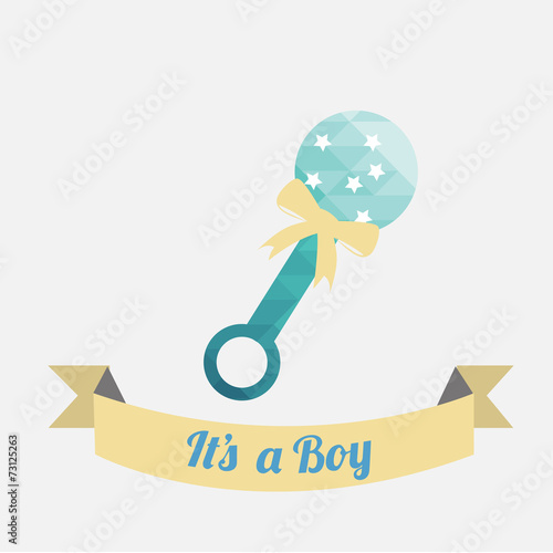 rattle blue illustrator over white  color background
