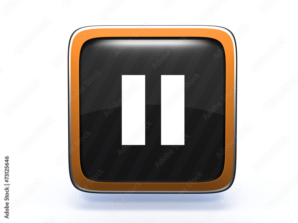 pause square icon on white background pause square icon on white background