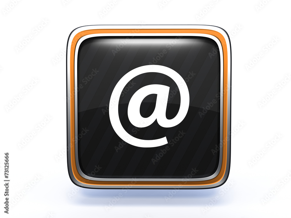 Email square icon on white background Email square icon on white background