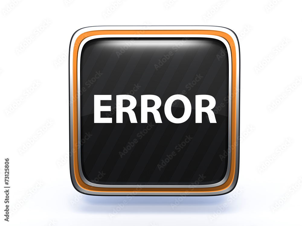 error square icon on white background error square icon on white background