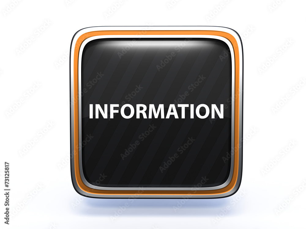 information square icon on white background information square icon on white background