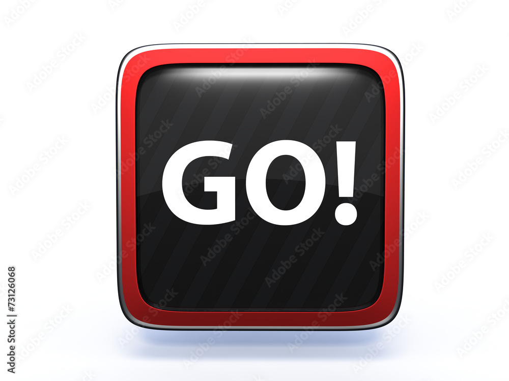 go square icon on white background go square icon on white background