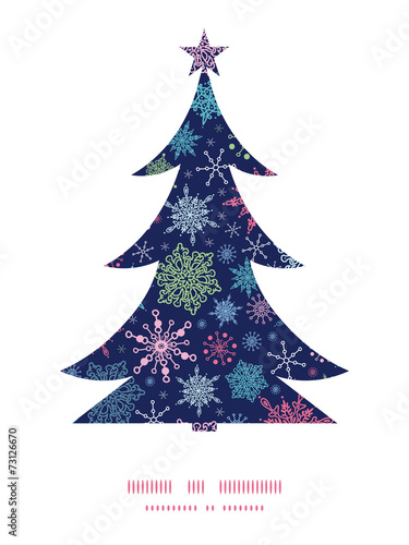 Vector snowflakes on night sky Christmas snowflake silhouette
