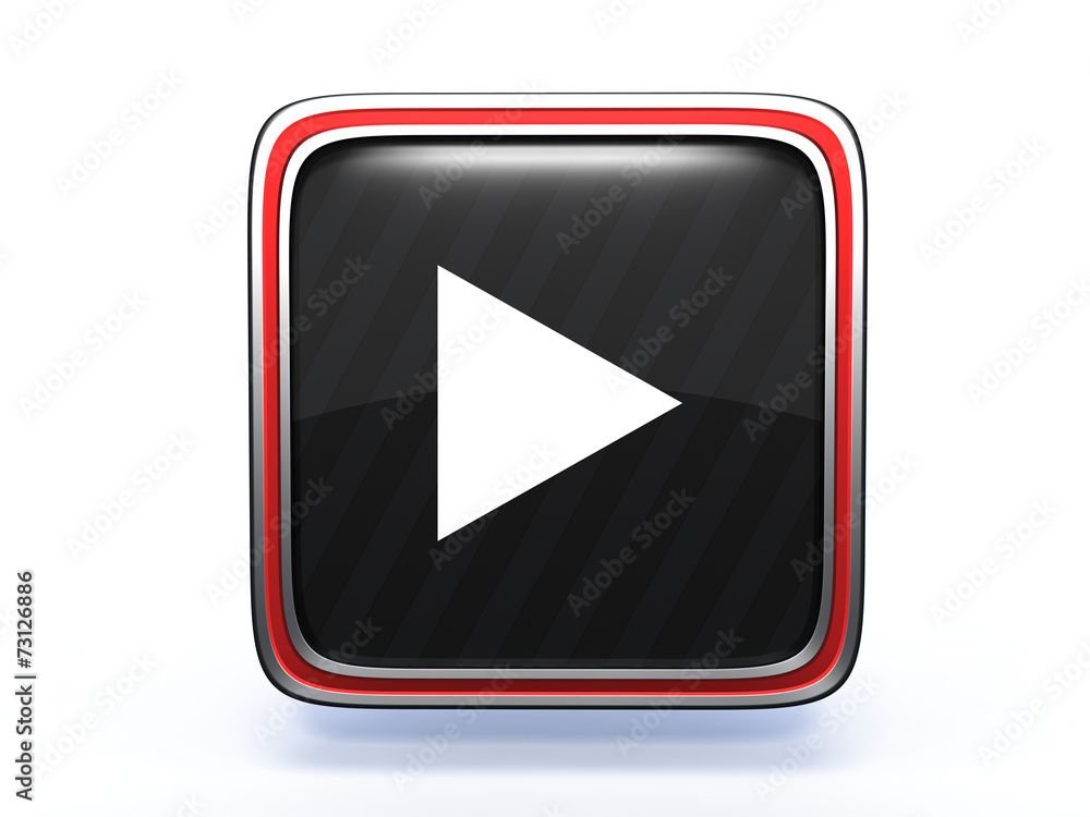 play square icon on white background play square icon on white background