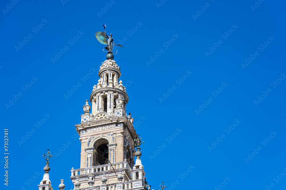 The Giralda in Seville, Andalusia, Spain.