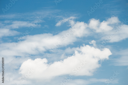 blue sky with cloud closeup