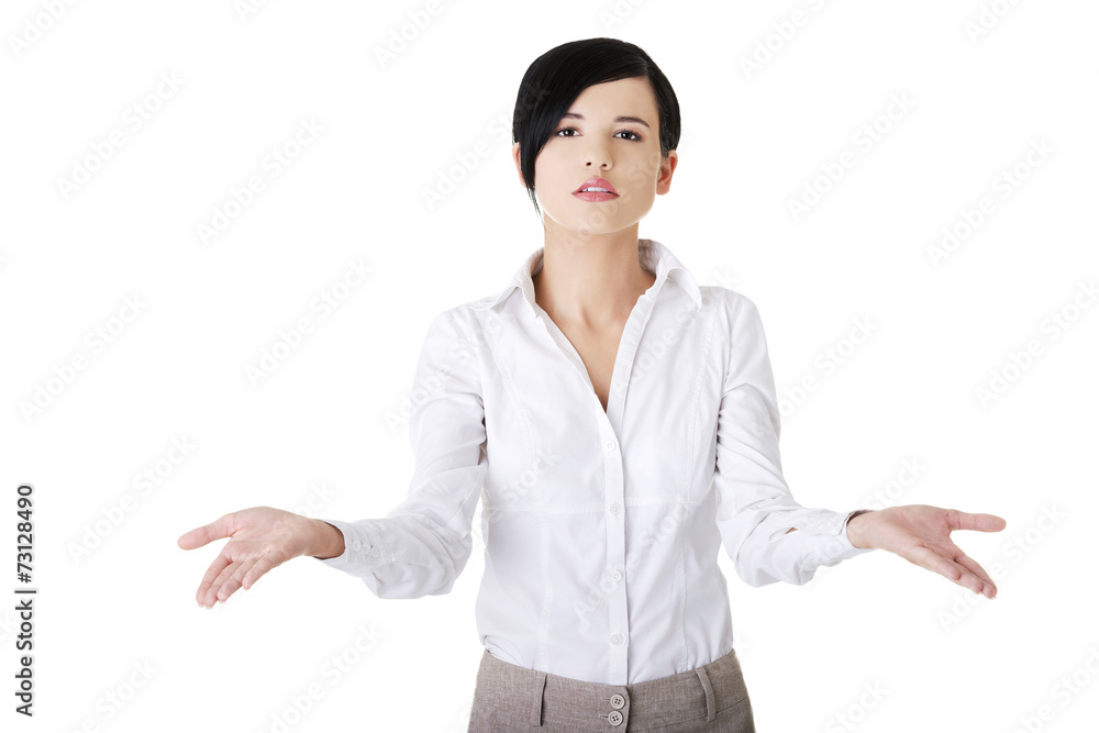 Unsure businesswoman Unsure businesswoman
