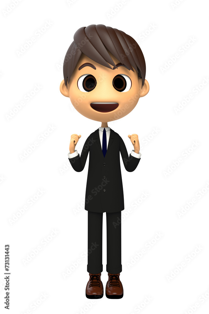 応援するビジネスマン