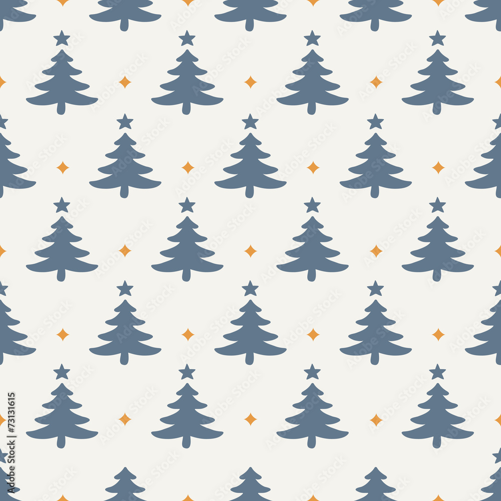 Seamless Pattern. Christmas Tree