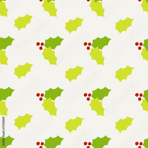 seamless pattern. holly berry
