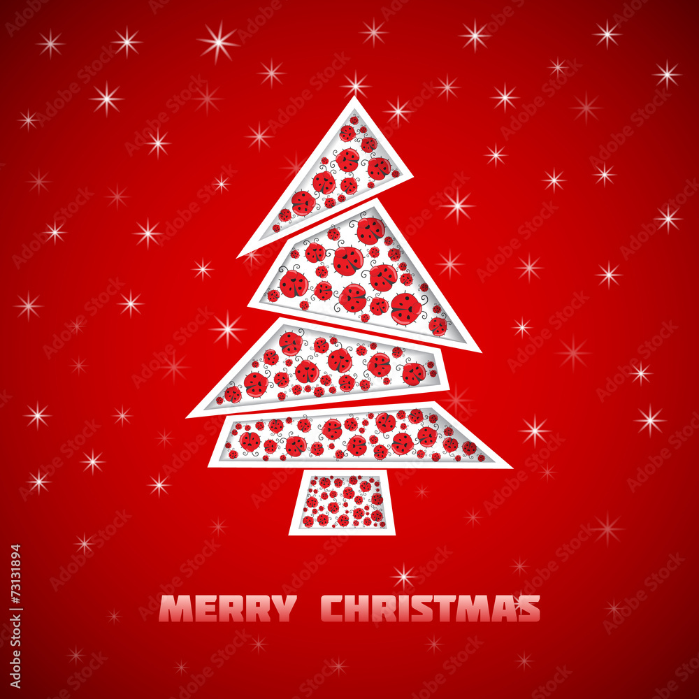 Christmas card with christmas tree Christmas card with christmas tree