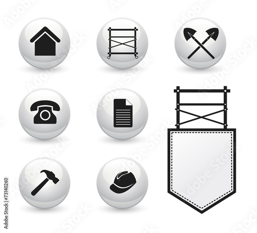 Set of icons for Scaffolding Company