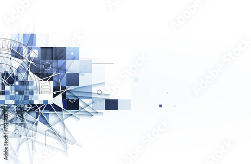 Ice abstract technology background with lines texture of the fro