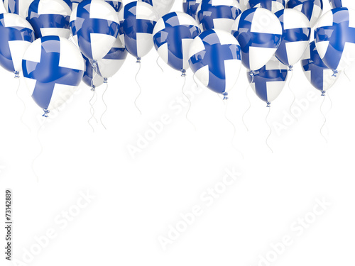 Balloon frame with flag of finland