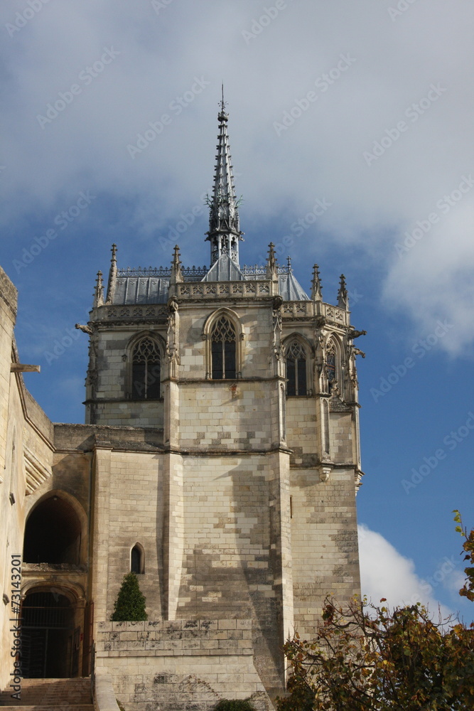 Vue de la chapelle du château d'Amboise