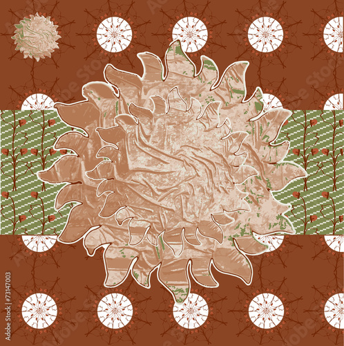 Collage background images from various brown plant natural patte