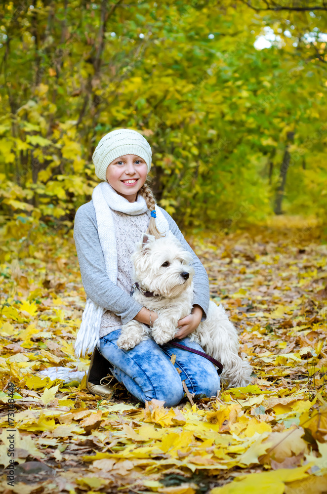 girl with terrier girl with terrier