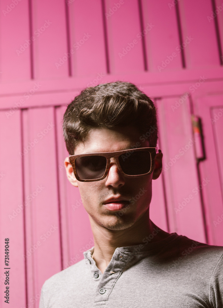 Fashionable man portrait with flash light Fashionable man portrait with flash light