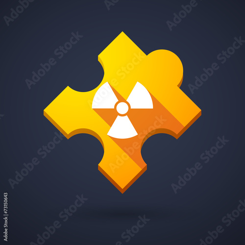 Puzzle piece icon with a radioactivity sign