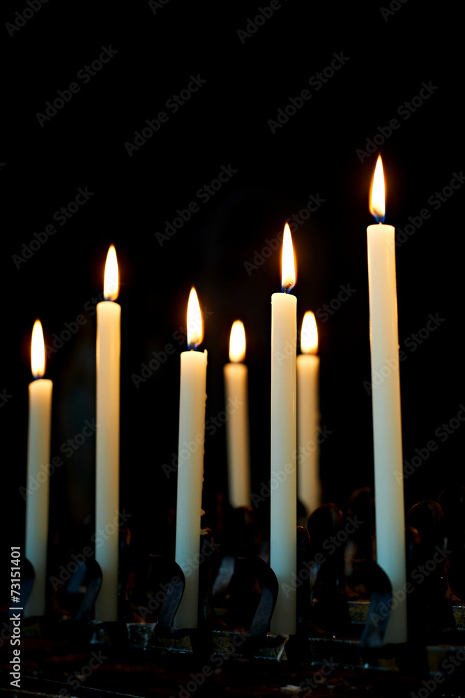 Candles in a church Candles in a church