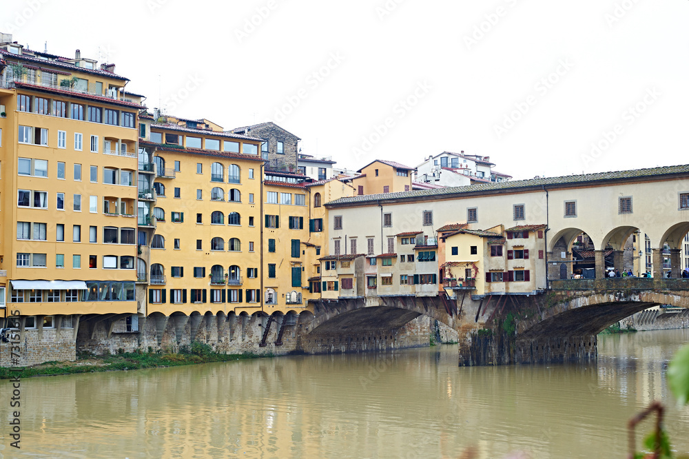 Famous residential bridge in Florence