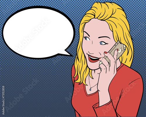 Modern Girl Talking On The Phone
