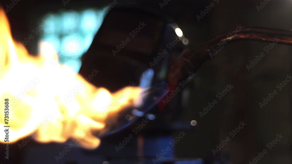 welding torch extreme close-up welding torch extreme close-up