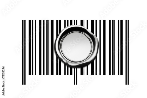 Strichcode mit Siegel