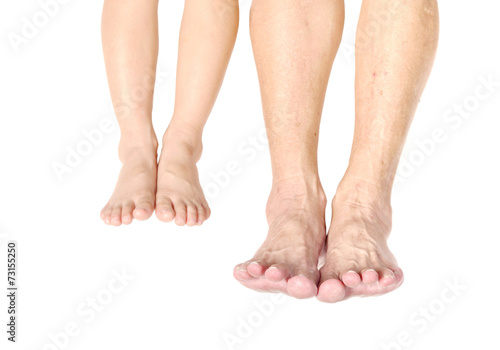 The feet of a different age as child and senior © varandah