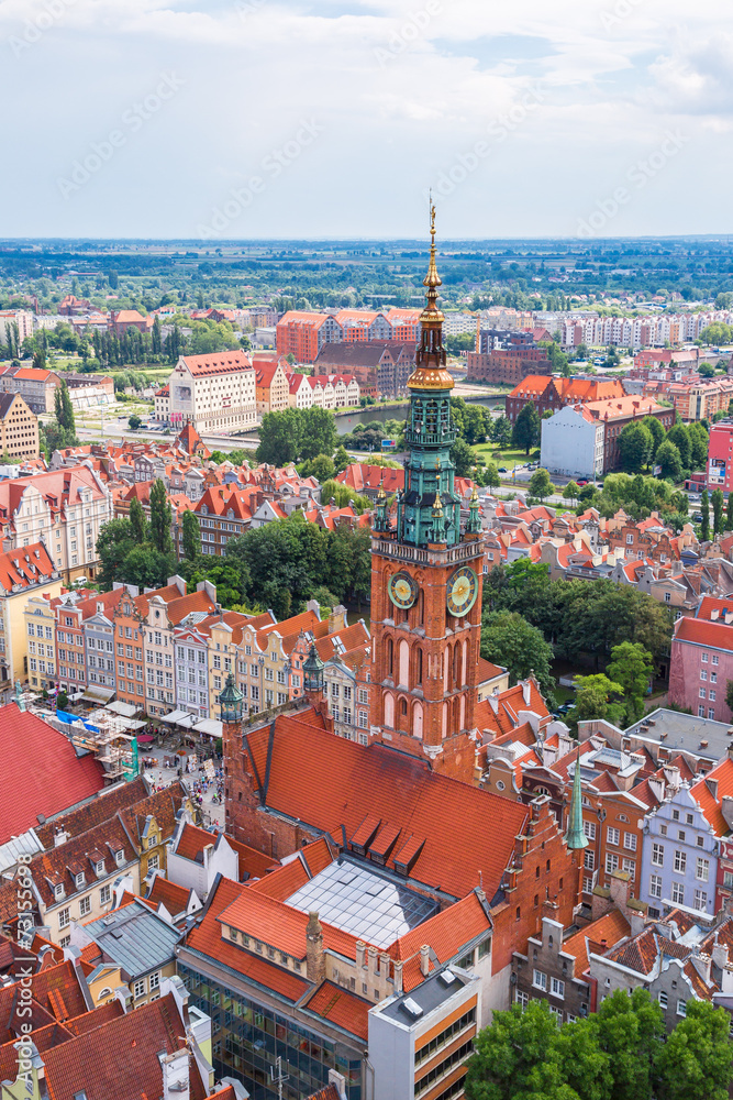 Gdansk, aerial view, Poland